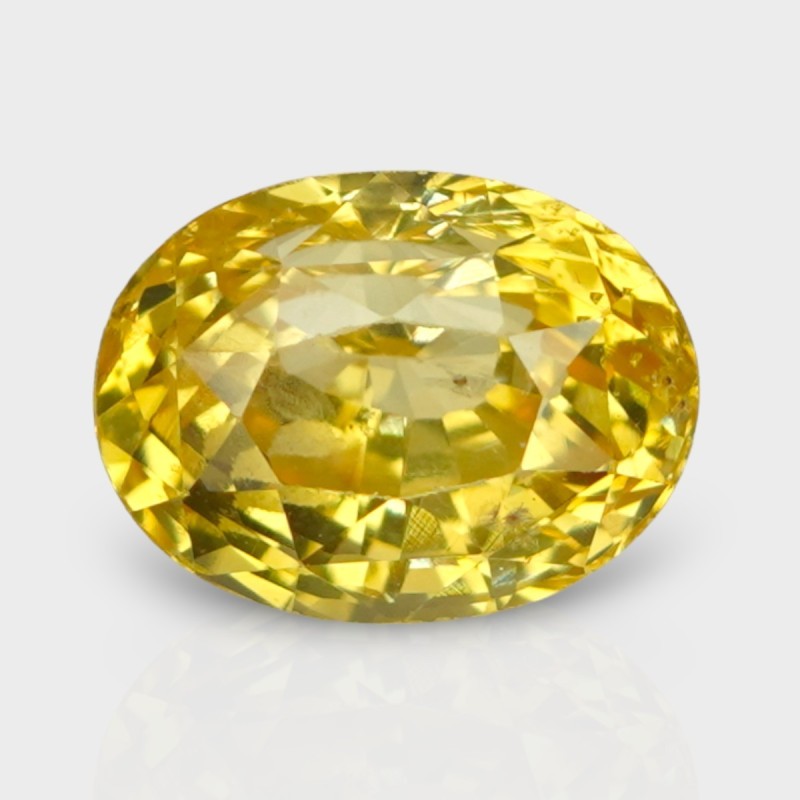 5.06 Cts. Natural Yellow Sapphire Faceted Oval Loose Gemstone