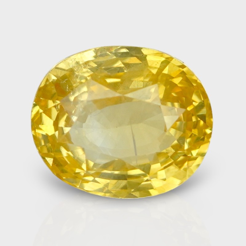 5.29 Cts. Natural Yellow Sapphire Faceted Oval Loose Gemstone