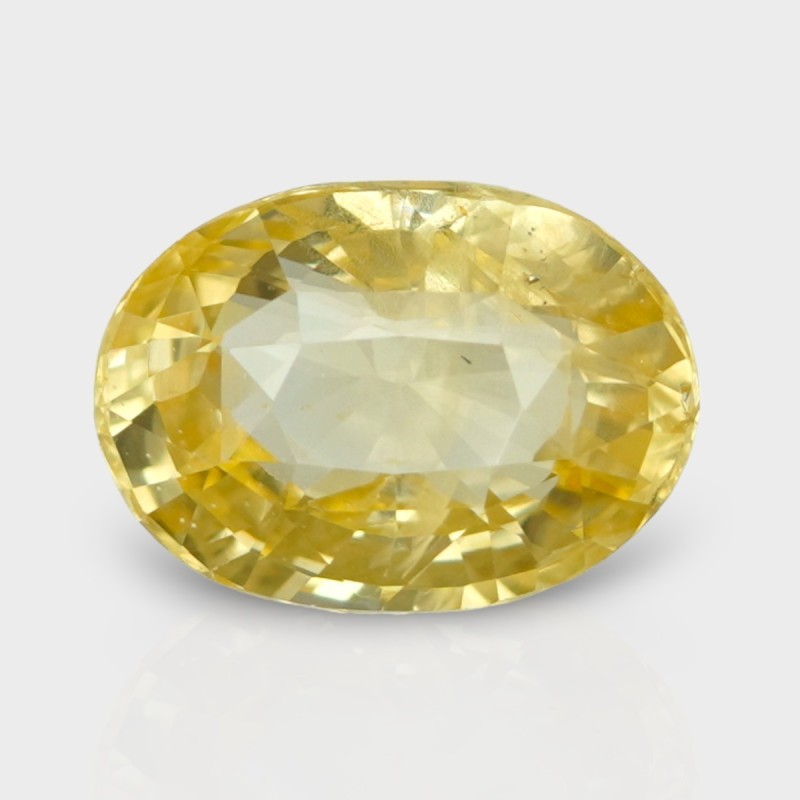 5.52 Cts. Natural Yellow Sapphire Faceted Oval Loose Gemstone