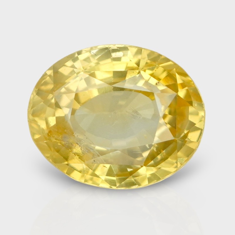 5.27 Cts. Natural Yellow Sapphire Faceted Oval Loose Gemstone