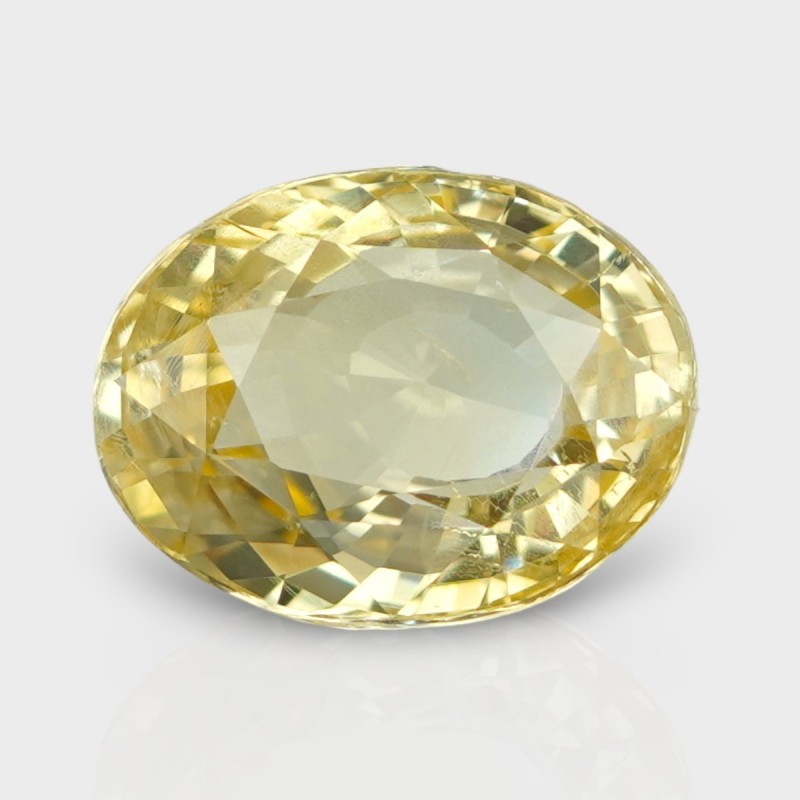 5.11 Cts. Natural Yellow Sapphire Faceted Oval Loose Gemstone