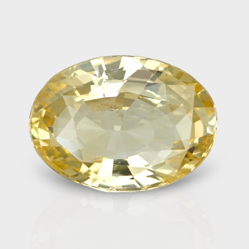 5.52 Cts. Natural Yellow Sapphire Faceted Oval Loose Gemstone