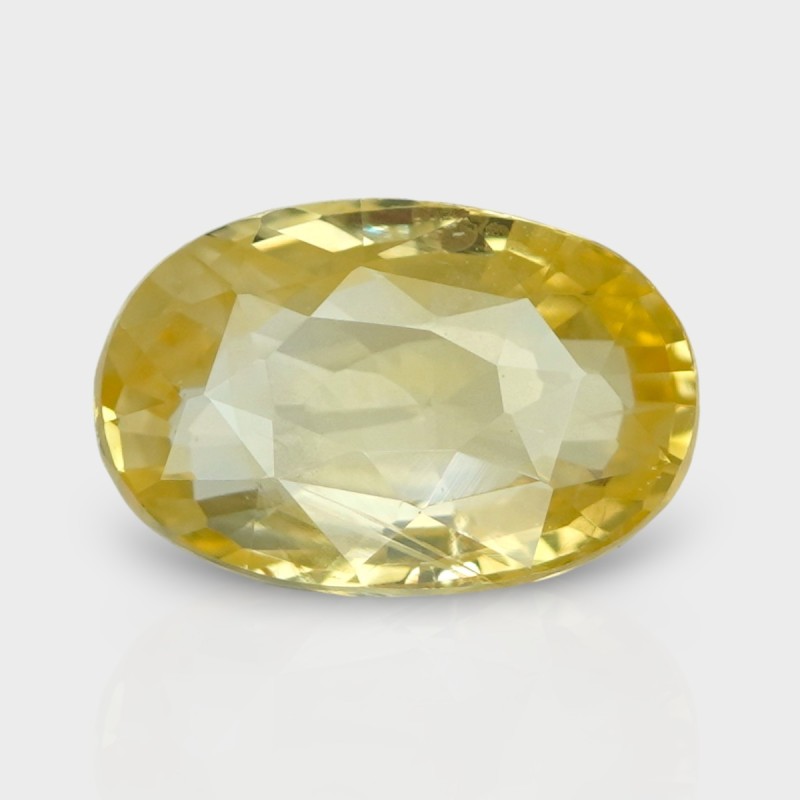 5.99 Cts. Natural Yellow Sapphire Faceted Oval Loose Gemstone