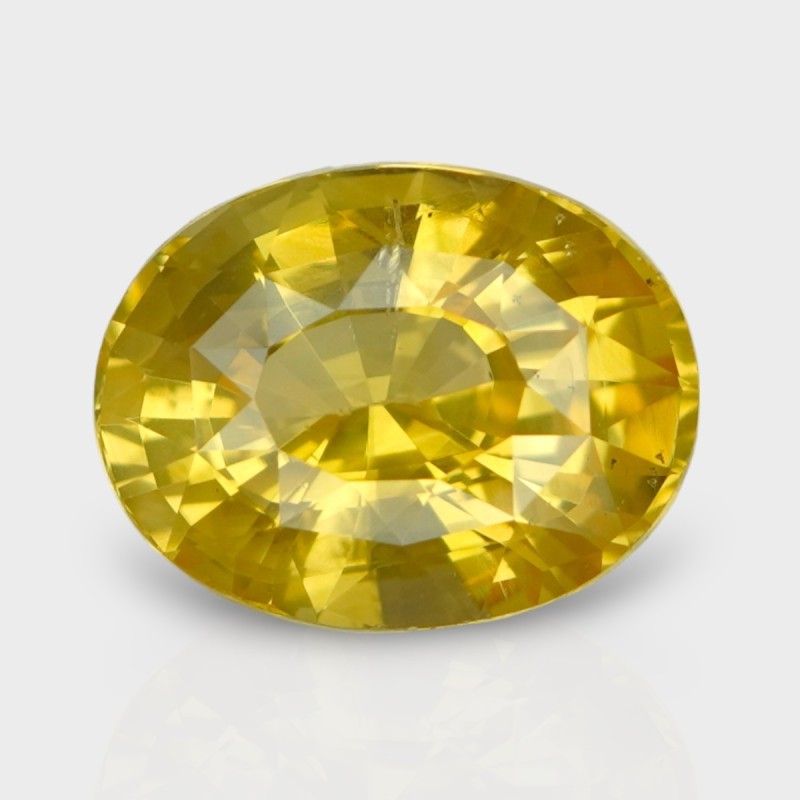 8.04 Cts. Natural Yellow Sapphire Faceted Oval Loose Gemstone