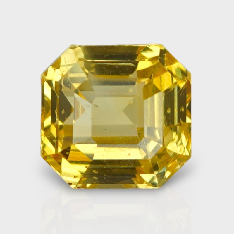 5.25 Cts. Natural Yellow Sapphire Step Cut Octagon Loose Gemstone