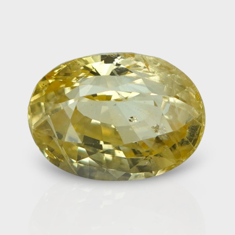 6.25 Cts. Natural Yellow Sapphire Faceted Oval Loose Gemstone