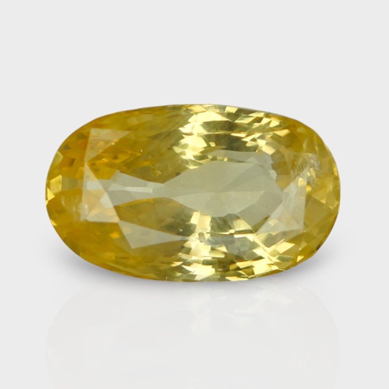 5.76 Cts. Natural Yellow Sapphire Faceted Oval Loose Gemstone