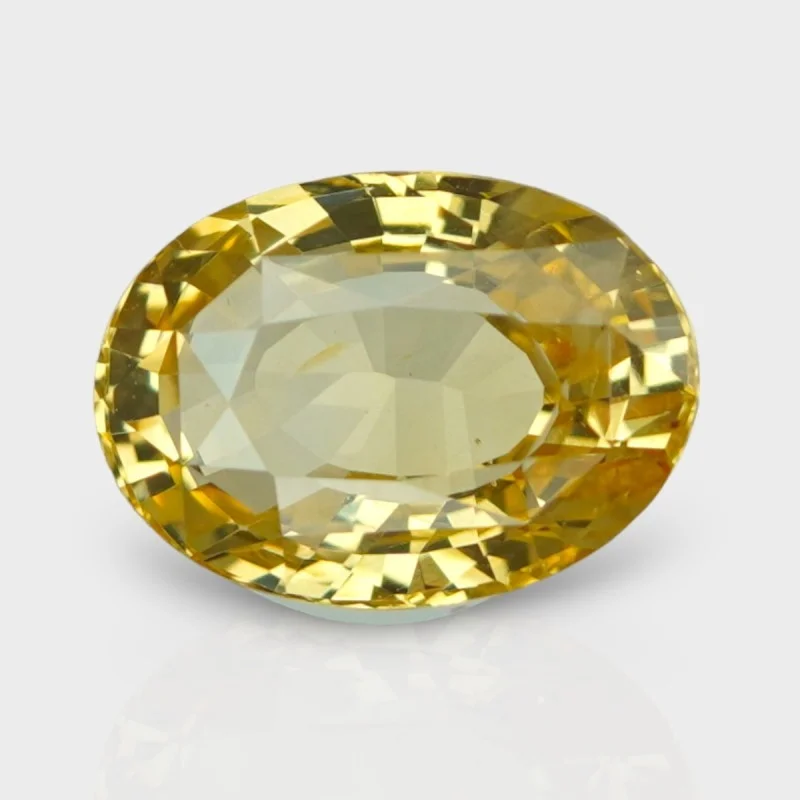 5.58 Cts. Natural Yellow Sapphire Faceted Oval Loose Gemstone