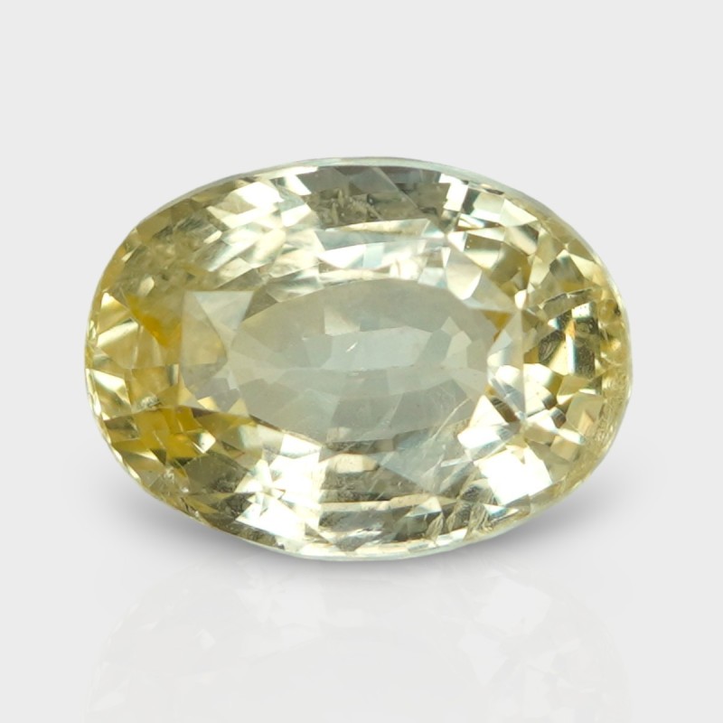 5.86 Cts. Natural Yellow Sapphire Faceted Oval Loose Gemstone