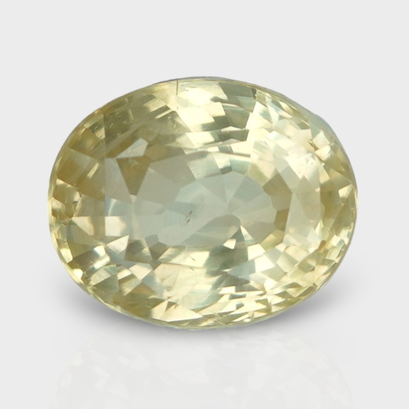 5.78 Cts. Natural Yellow Sapphire Faceted Oval Loose Gemstone