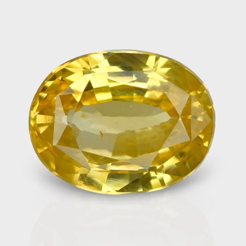 5.03 Cts. Natural Yellow Sapphire Faceted Oval Loose Gemstone