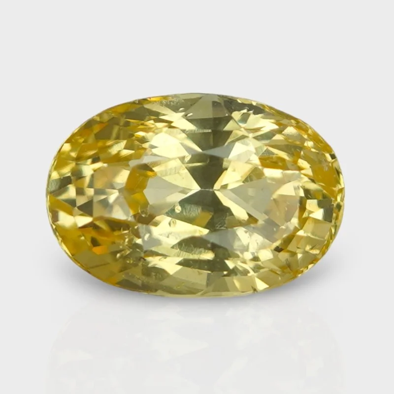 5 Cts. Natural Yellow Sapphire Faceted Oval Loose Gemstone