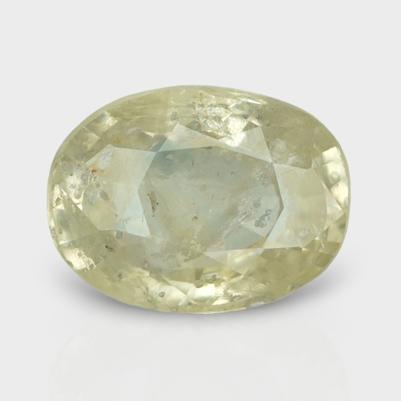 6.41 Cts. Natural Yellow Sapphire Faceted Oval Loose Gemstone