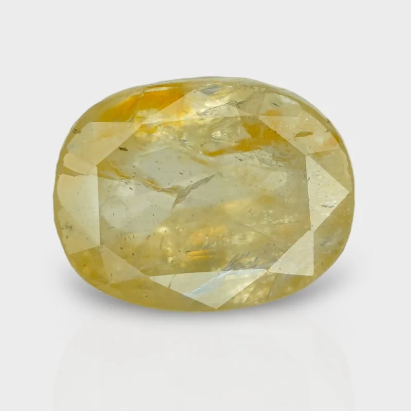 6.94 Cts. Natural Yellow Sapphire Faceted Cushion Loose Gemstone