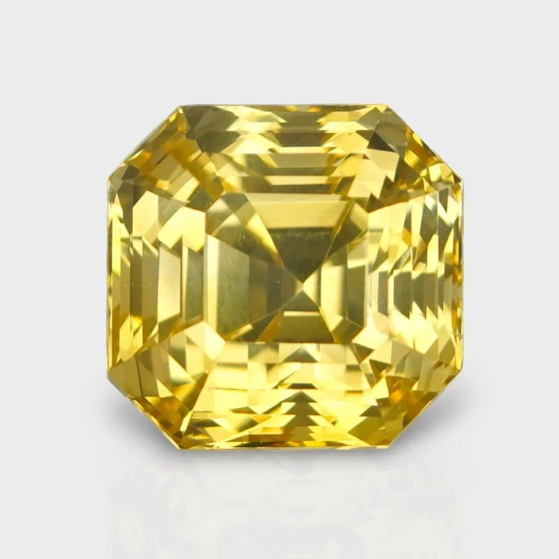 13.05 Cts. Natural Yellow Sapphire Step Cut Octagon Loose Gemstone