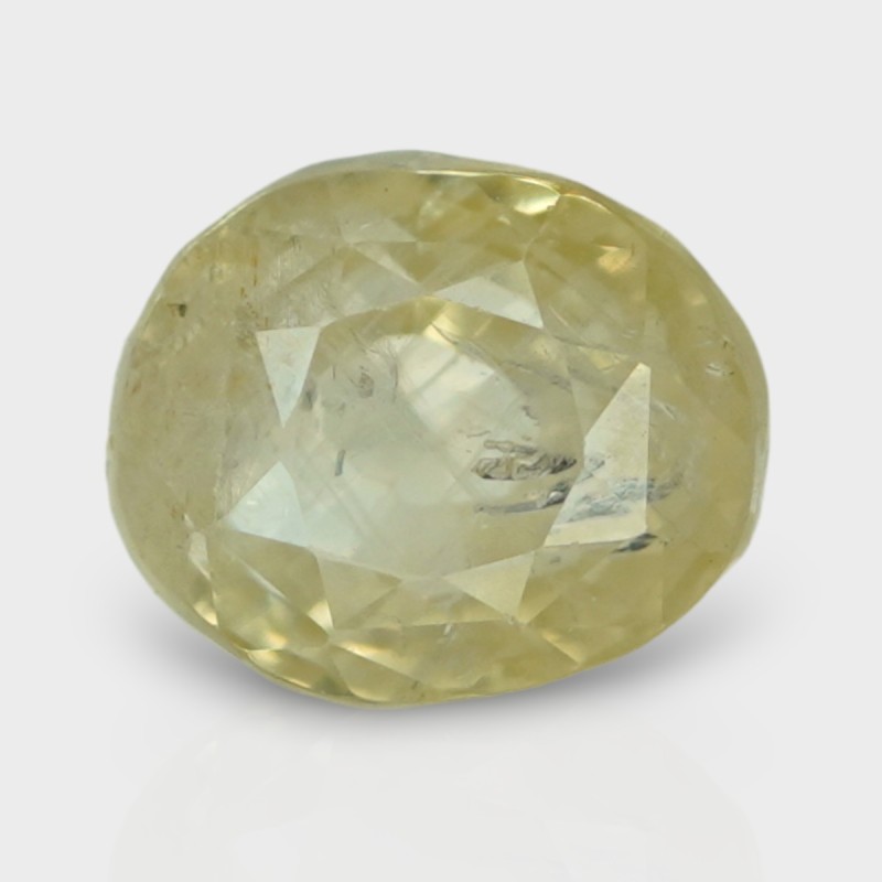 5.77 Cts. Natural Yellow Sapphire Faceted Oval Loose Gemstone