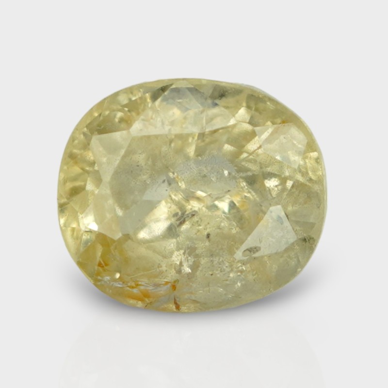 5.89 Cts. Natural Yellow Sapphire Faceted Cushion Loose Gemstone