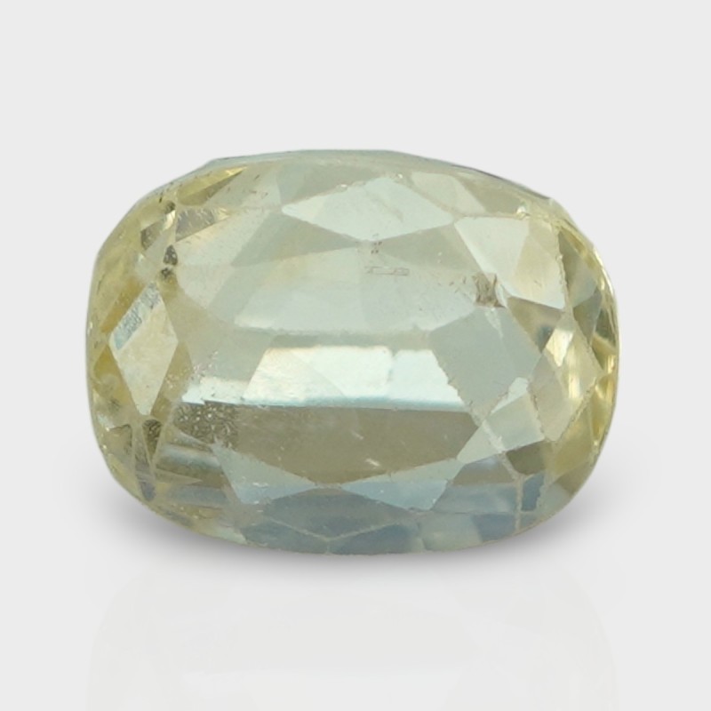 3.19 Cts. Natural Yellow Sapphire Faceted Cushion Loose Gemstone