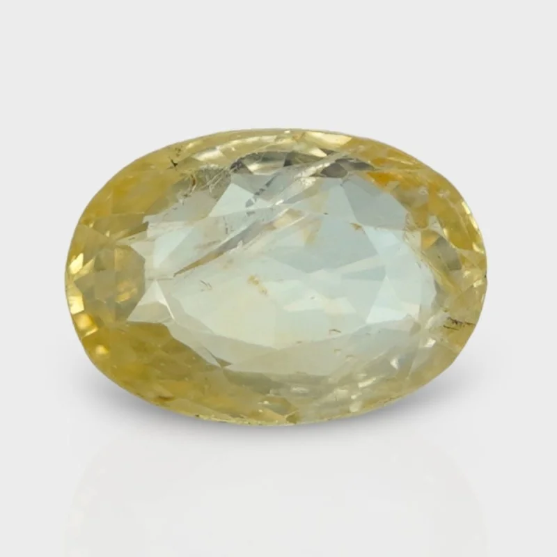 3.3 Cts. Natural Yellow Sapphire Faceted Oval Loose Gemstone