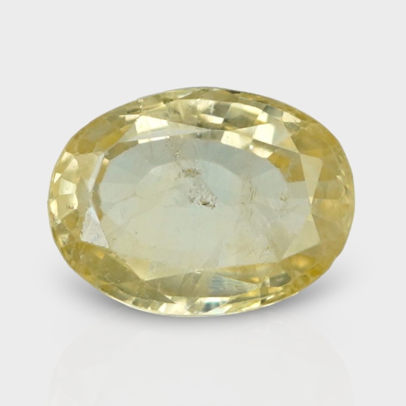 3.3 Cts. Natural Yellow Sapphire Faceted Oval Loose Gemstone