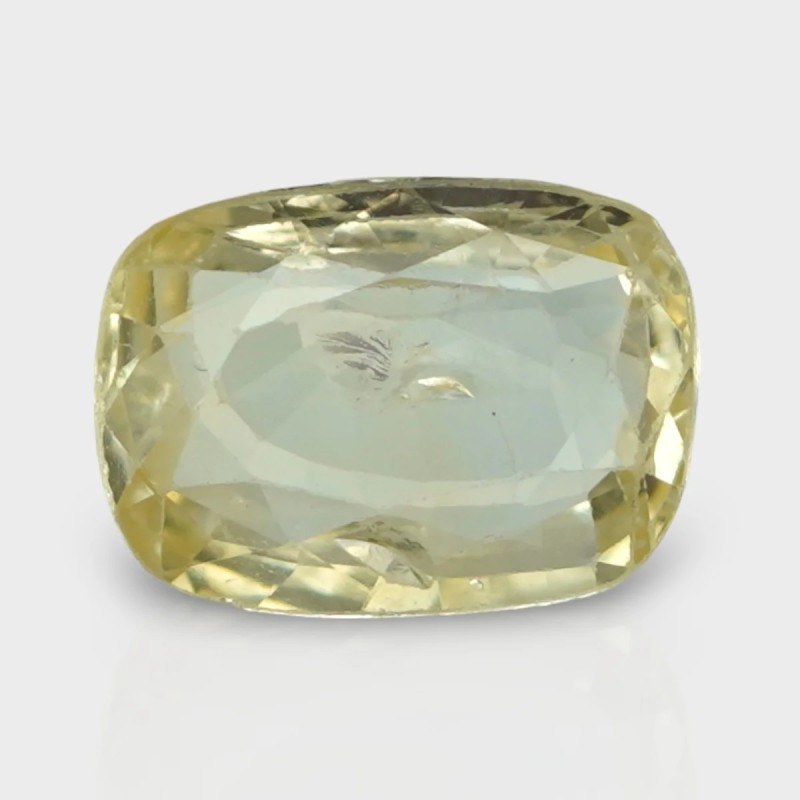 3.11 Cts. Natural Yellow Sapphire Faceted Cushion Loose Gemstone