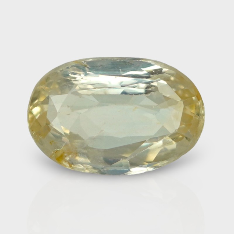 3.41 Cts. Natural Yellow Sapphire Faceted Oval Loose Gemstone