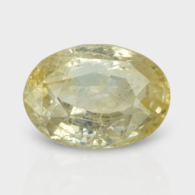 3.83 Cts. Natural Yellow Sapphire Faceted Oval Loose Gemstone