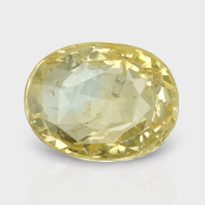 3.41 Cts. Natural Yellow Sapphire Faceted Oval Loose Gemstone