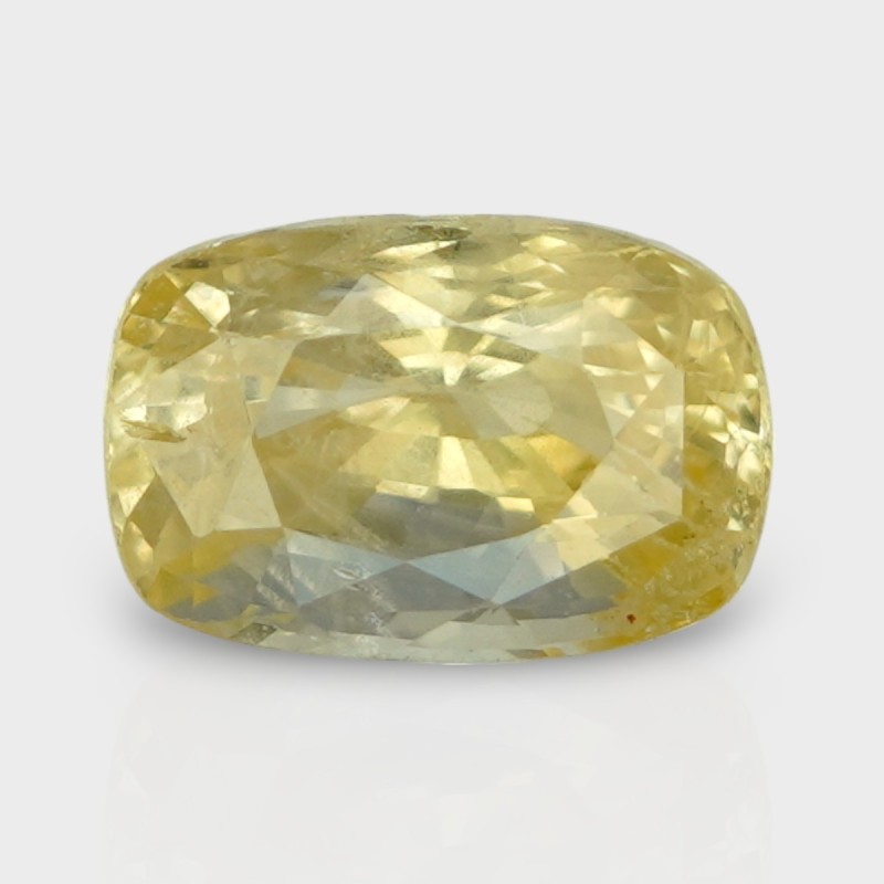 3.05 Cts. Natural Yellow Sapphire Faceted Cushion Loose Gemstone