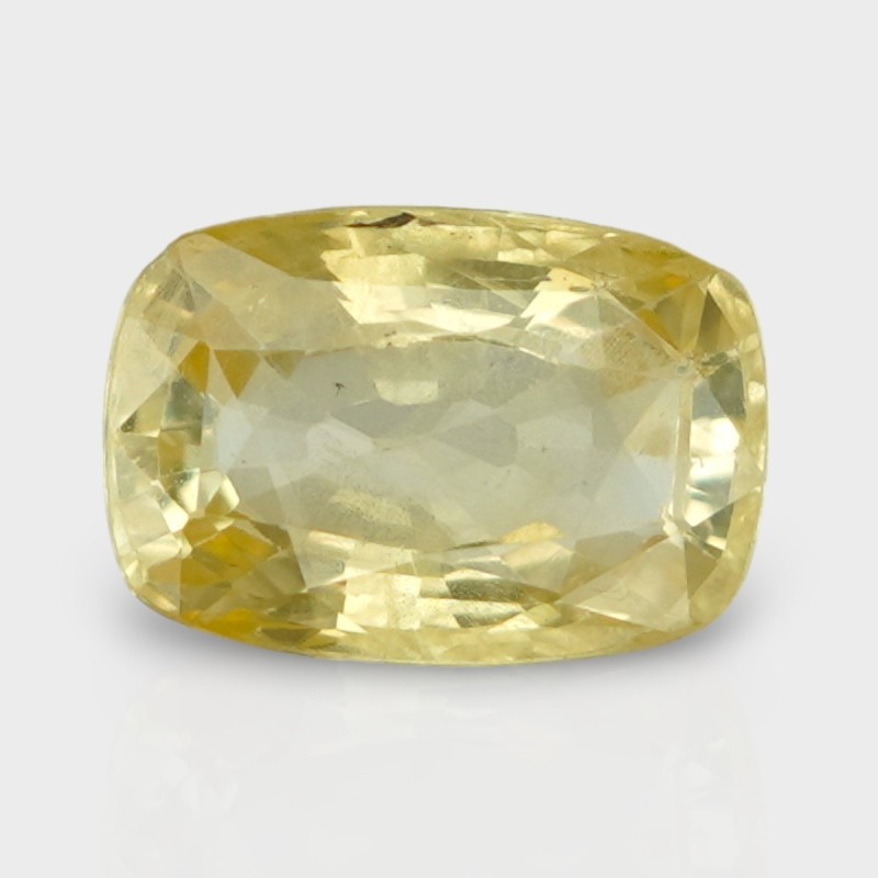 3.07 Cts. Natural Yellow Sapphire Faceted Cushion Loose Gemstone