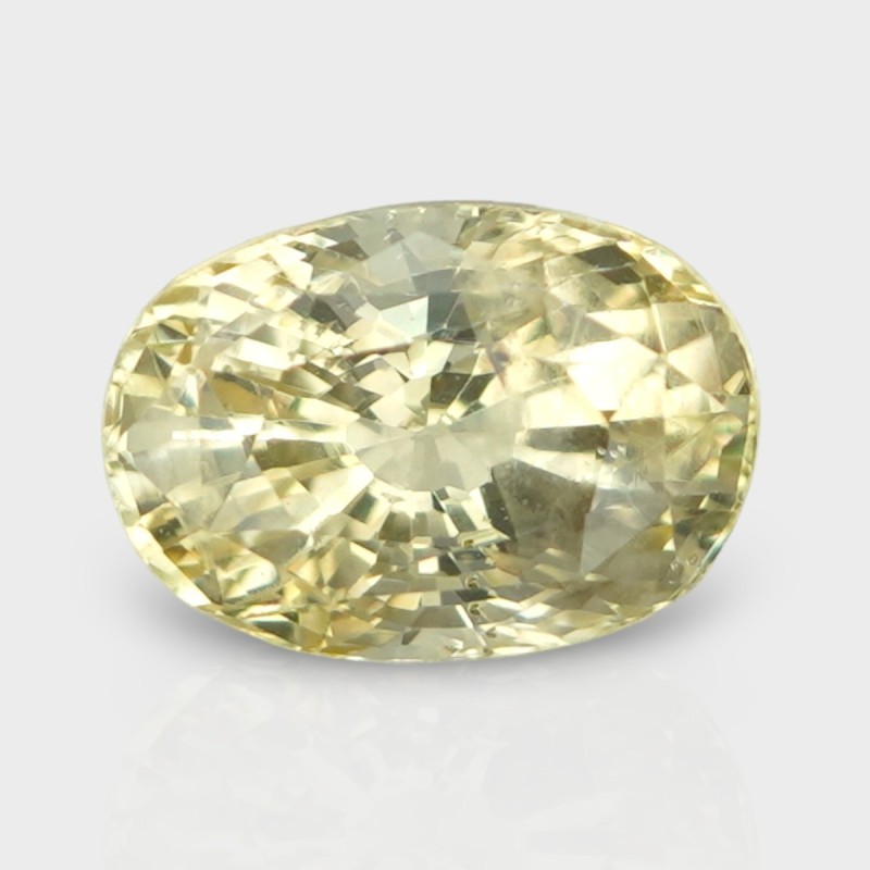 3.37 Cts. Natural Yellow Sapphire Faceted Cushion Loose Gemstone