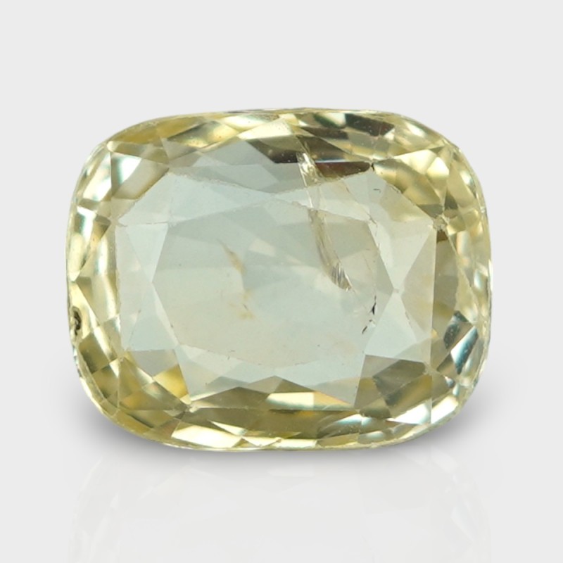 3.59 Cts. Natural Yellow Sapphire Faceted Cushion Loose Gemstone