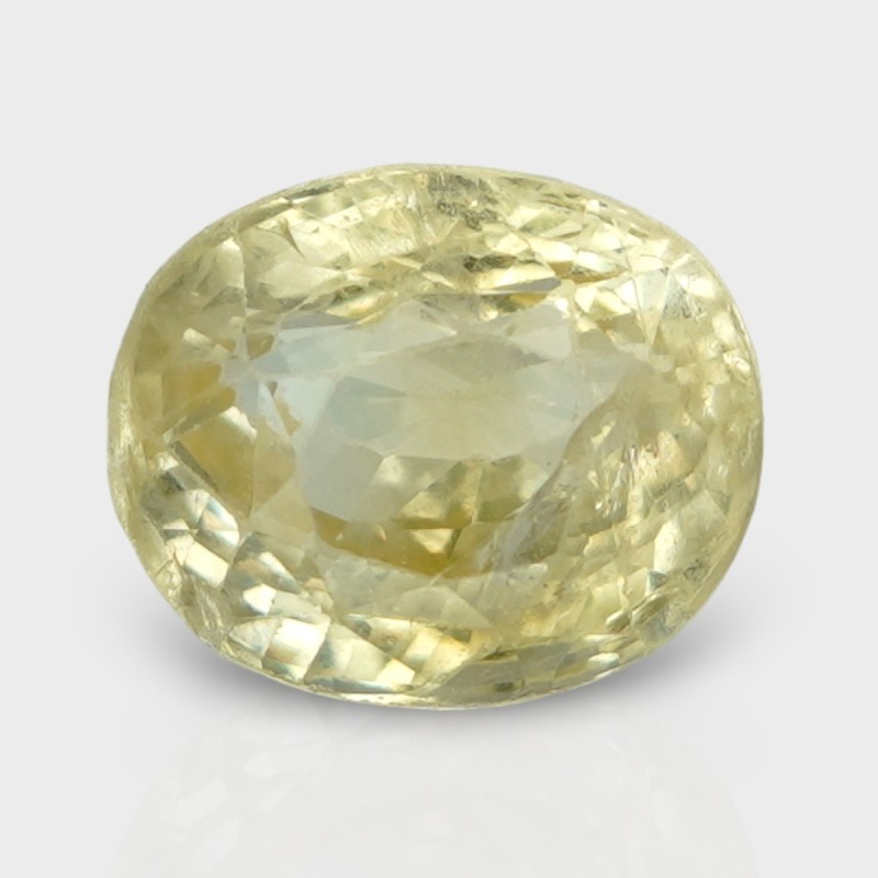 3.27 Cts. Natural Yellow Sapphire Faceted Cushion Loose Gemstone