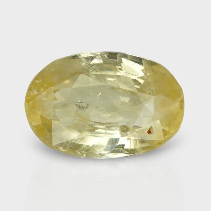 3.64 Cts. Natural Yellow Sapphire Faceted Cushion Loose Gemstone