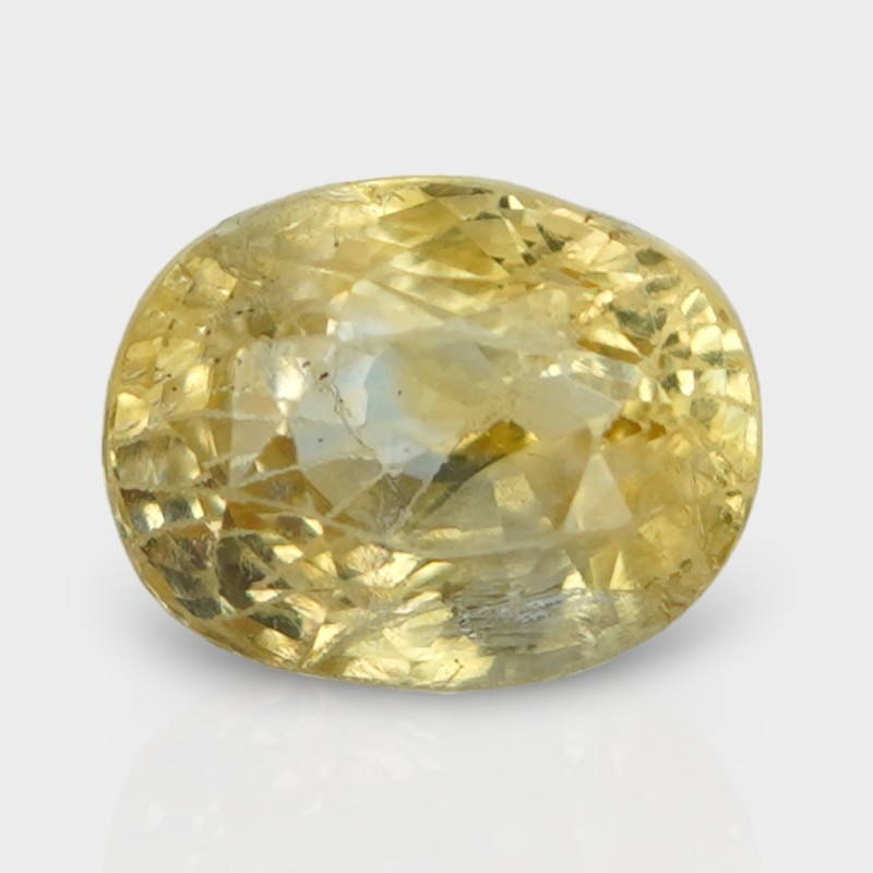 3.7 Cts. Natural Yellow Sapphire Faceted Cushion Loose Gemstone