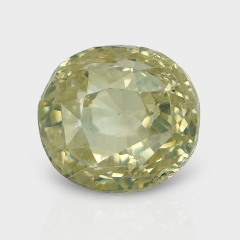 3.28 Cts. Natural Yellow Sapphire Faceted Cushion Loose Gemstone