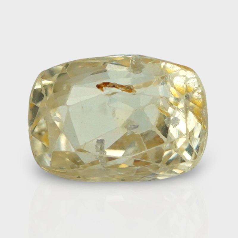 3.34 Cts. Natural Yellow Sapphire Faceted Cushion Loose Gemstone