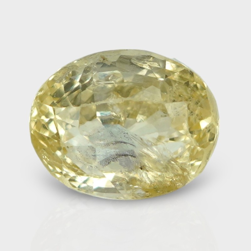 3.68 Cts. Natural Yellow Sapphire Faceted Oval Loose Gemstone