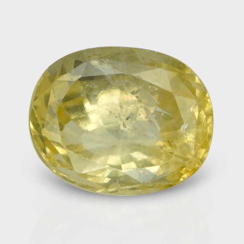 4.39 Cts. Natural Yellow Sapphire Faceted Cushion Loose Gemstone