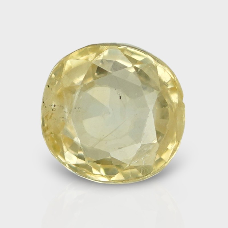 3.52 Cts. Natural Yellow Sapphire Faceted Square Cushion  Loose Gemstone