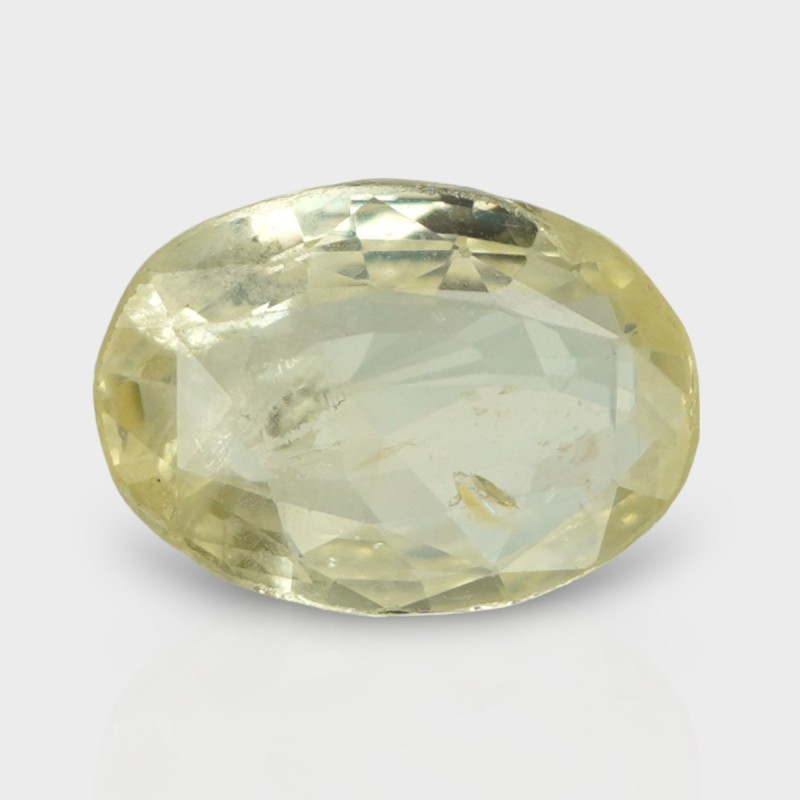 4.05 Cts. Natural Yellow Sapphire Faceted Oval Loose Gemstone