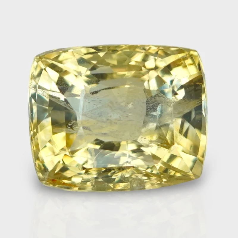 9.24 Cts. Natural Yellow Sapphire Faceted Cushion Loose Gemstone