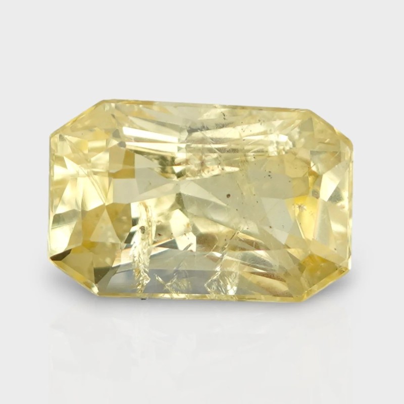 5.72 Cts. Natural Yellow Sapphire Step Cut Octagon Loose Gemstone