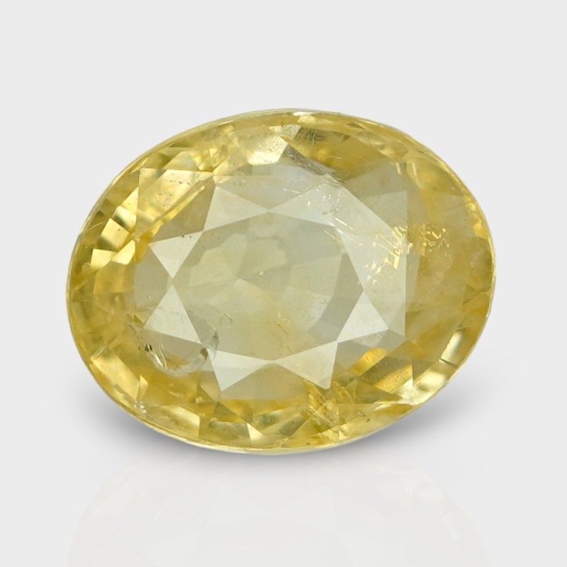 4.96 Cts. Natural Yellow Sapphire Faceted Oval Loose Gemstone