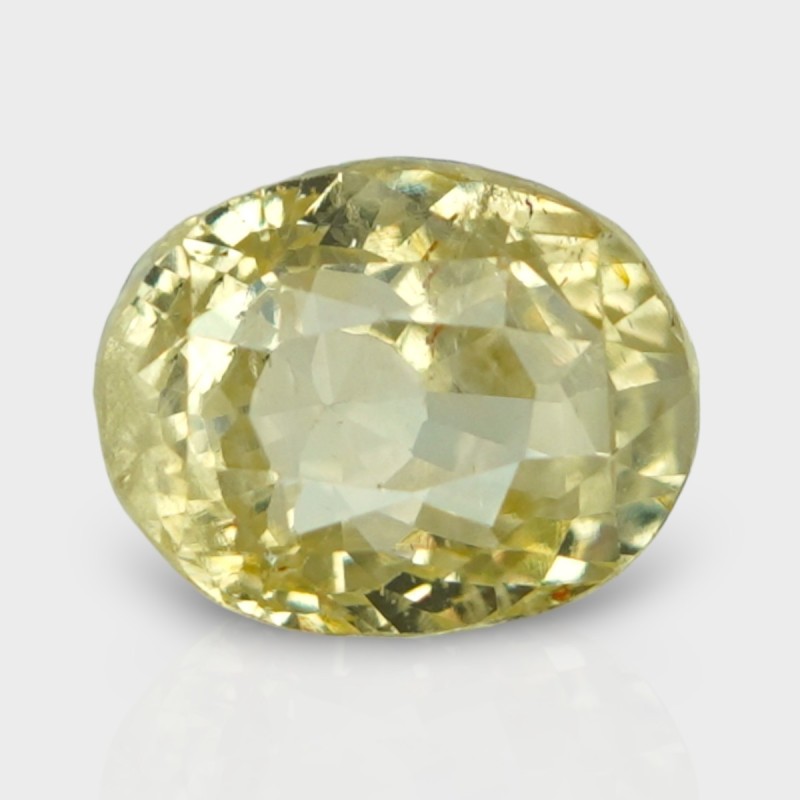 4.77 Cts. Natural Yellow Sapphire Faceted Oval Loose Gemstone