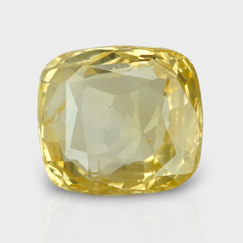 4.6 Cts. Natural Yellow Sapphire Faceted Cushion Loose Gemstone