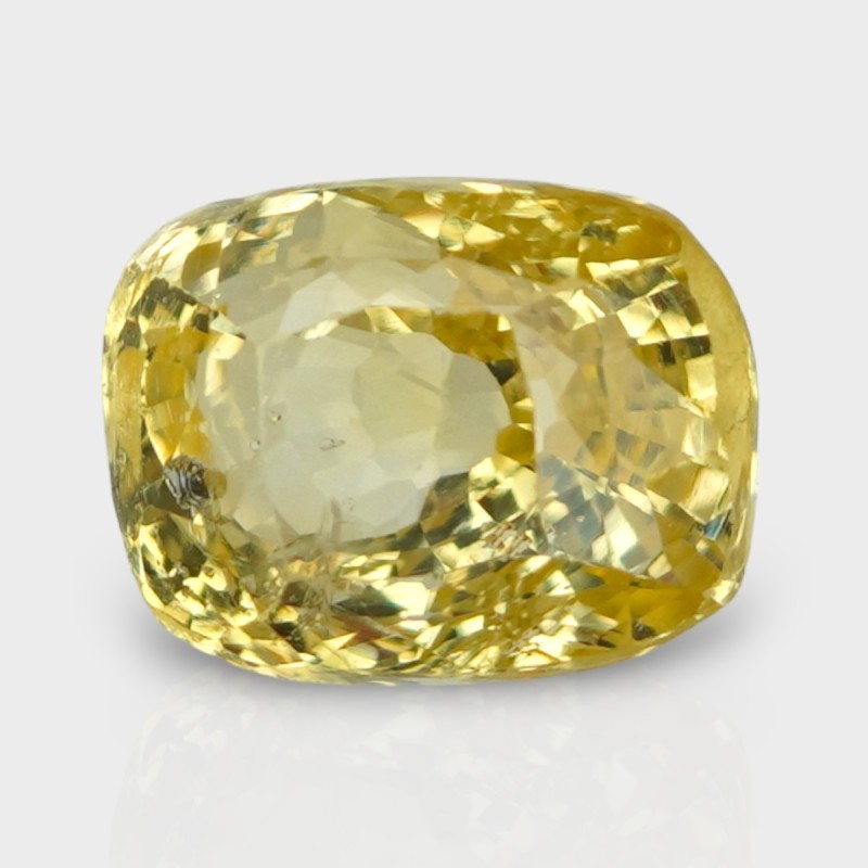 5.54 Cts. Natural Yellow Sapphire Faceted Cushion Loose Gemstone