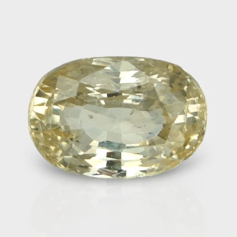 4.55 Cts. Natural Yellow Sapphire Faceted Oval Loose Gemstone