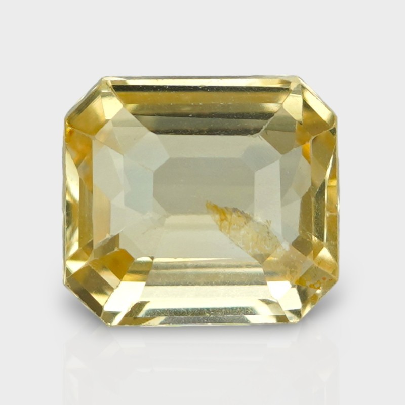 5.11 Cts. Natural Yellow Sapphire Step Cut Octagon Loose Gemstone