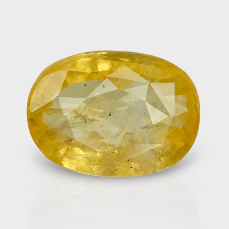 5.88 Cts. Natural Yellow Sapphire Faceted Oval Loose Gemstone